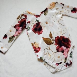 Sumptuous stretch velvet floral leotard